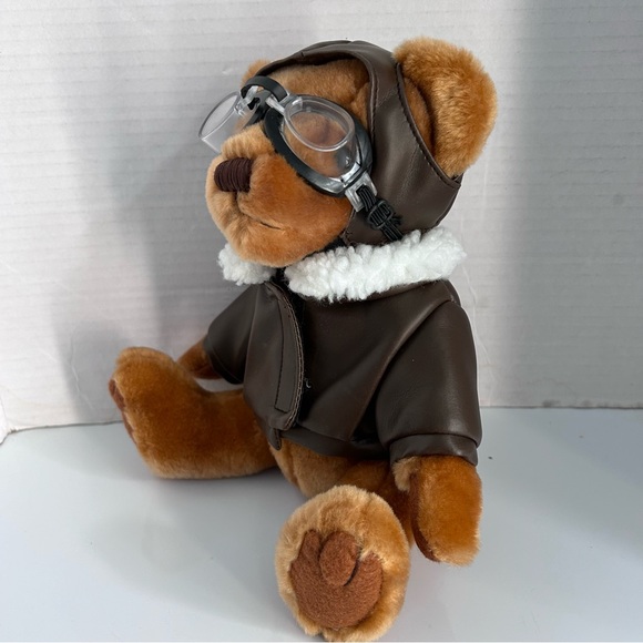 US Airways Teddy Bear Aviator Pilot Plush with Goggles Jacket & Cap 8” - Picture 3 of 9